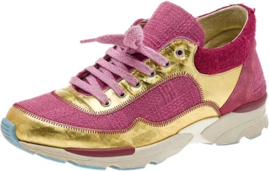 Chanel Vintage Pre-owned Fabric sneakers Pink Dames