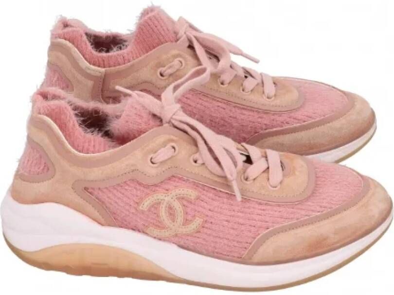 Chanel Vintage Pre-owned Fabric sneakers Pink Dames
