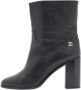Chanel Vintage Pre-owned Leather boots Black Dames - Thumbnail 1