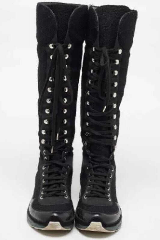 Chanel Vintage Pre-owned Leather boots Black Dames