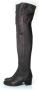 Chanel Vintage Pre-owned Leather boots Gray Dames - Thumbnail 1
