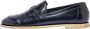 Chanel Vintage Pre-owned Leather flats Blue Dames - Thumbnail 1
