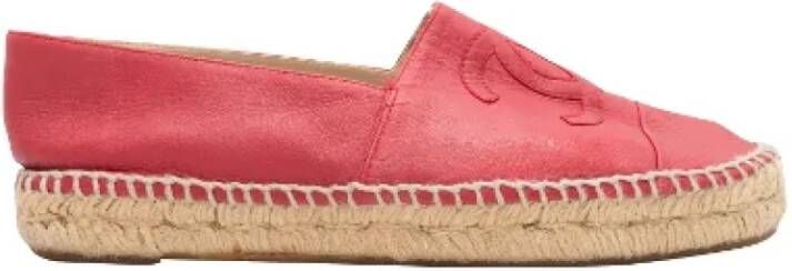 Chanel Vintage Pre-owned Leather flats Pink Dames