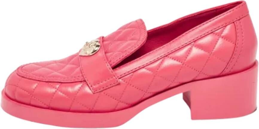 Chanel Vintage Pre-owned Leather flats Pink Dames