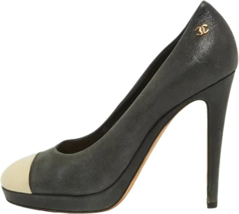 Chanel Vintage Pre-owned Leather heels Black Dames
