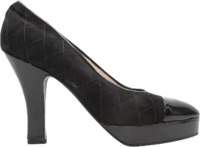 Chanel Vintage Pre-owned Leather heels Black Dames