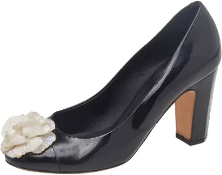 Chanel Vintage Pre-owned Leather heels Black Dames