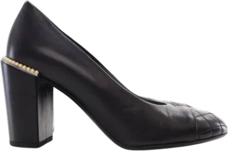 Chanel Vintage Pre-owned Leather heels Black Dames
