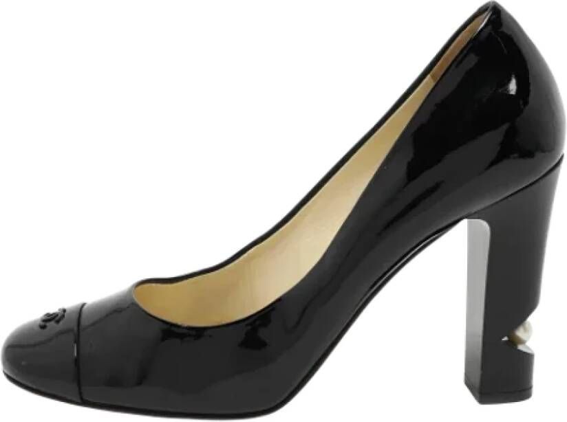 Chanel Vintage Pre-owned Leather heels Black Dames