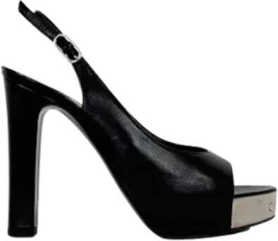 Chanel Vintage Pre-owned Leather heels Black Dames