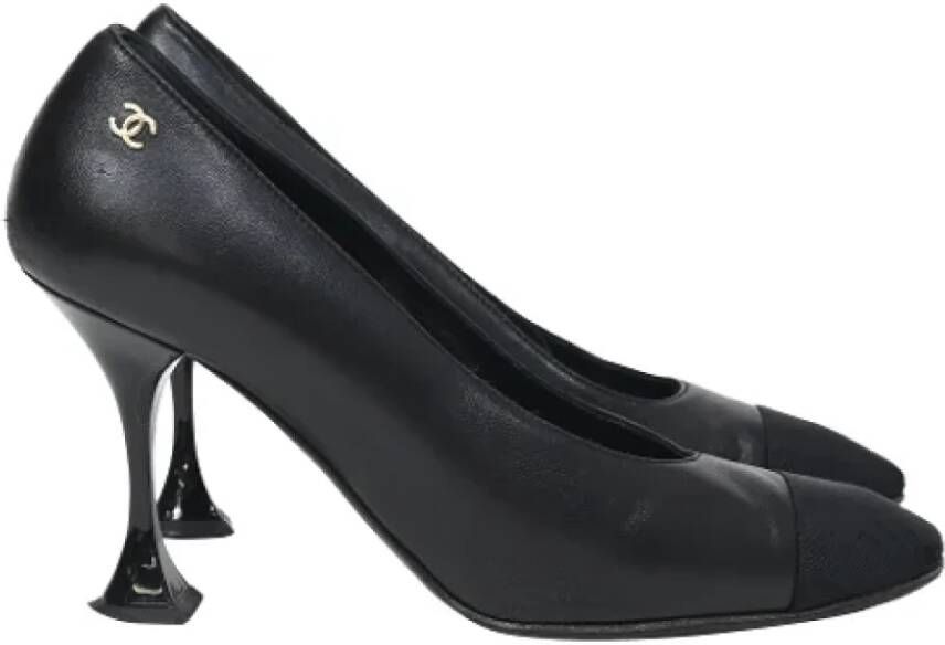 Chanel Vintage Pre-owned Leather heels Black Dames