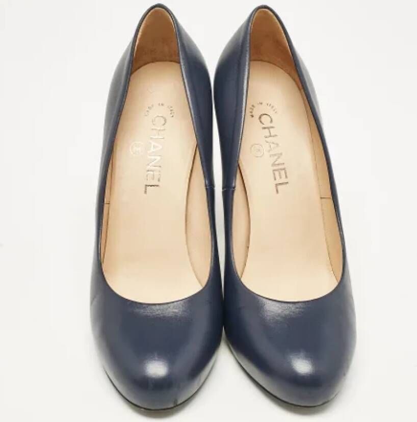 Chanel Vintage Pre-owned Leather heels Black Dames