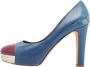 Chanel Vintage Pre-owned Leather heels Blue Dames - Thumbnail 1