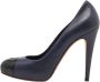 Chanel Vintage Pre-owned Leather heels Blue Dames - Thumbnail 1