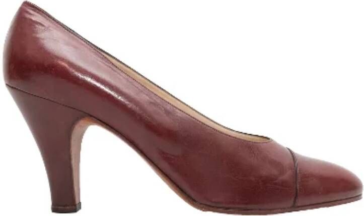 Chanel Vintage Pre-owned Leather heels Brown Dames