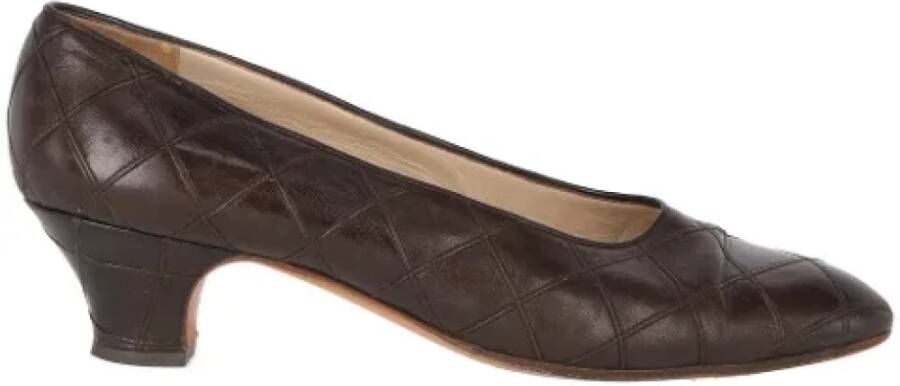 Chanel Vintage Pre-owned Leather heels Brown Dames