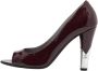 Chanel Vintage Pre-owned Leather heels Purple Dames - Thumbnail 1