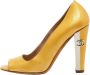 Chanel Vintage Pre-owned Leather heels Yellow Dames - Thumbnail 1