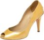 Chanel Vintage Pre-owned Leather heels Yellow Dames - Thumbnail 1