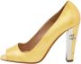 Chanel Vintage Pre-owned Leather heels Yellow Dames - Thumbnail 1