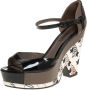 Chanel Vintage Pre-owned Leather sandals Black Dames - Thumbnail 1