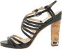 Chanel Vintage Pre-owned Leather sandals Black Dames - Thumbnail 1