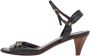 Chanel Vintage Pre-owned Leather sandals Black Dames - Thumbnail 1