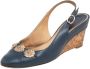 Chanel Vintage Pre-owned Leather sandals Blue Dames - Thumbnail 1