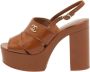 Chanel Vintage Pre-owned Leather sandals Brown Dames - Thumbnail 1