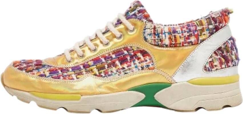 Chanel Vintage Pre-owned Leather sneakers Multicolor Dames