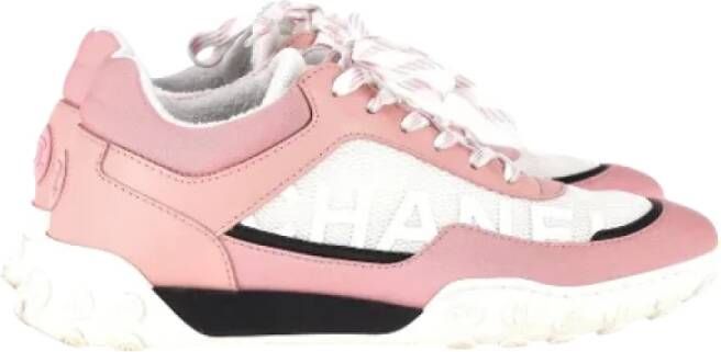 Chanel Vintage Pre-owned Leather sneakers Pink Dames