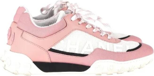 Chanel Vintage Pre-owned Leather sneakers Pink Dames