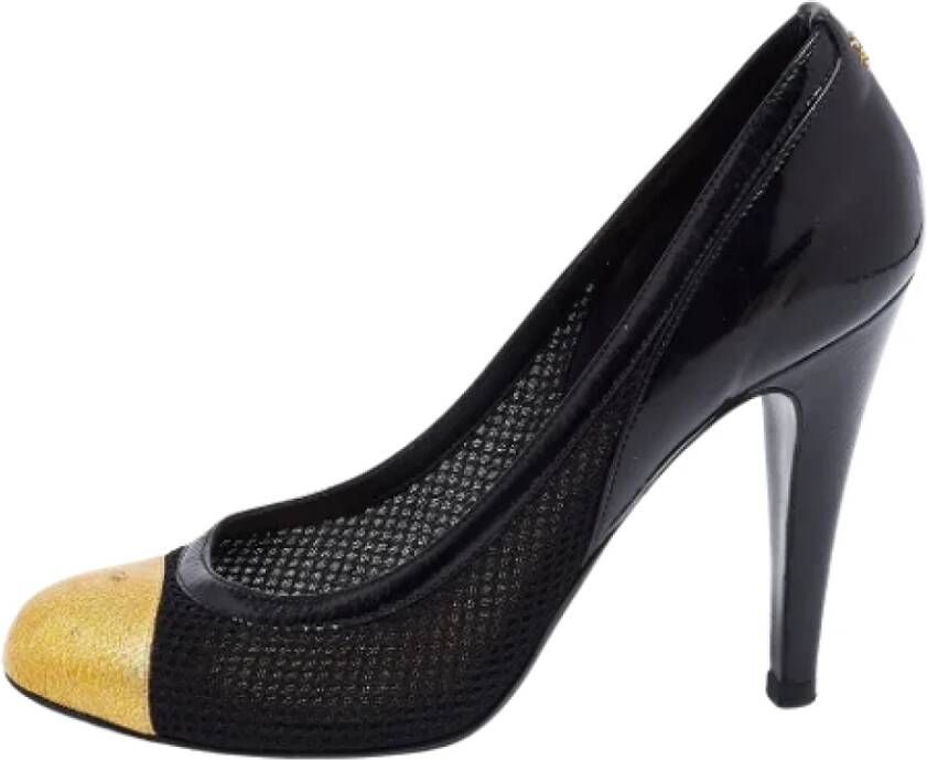 Chanel Vintage Pre-owned Mesh heels Black Dames