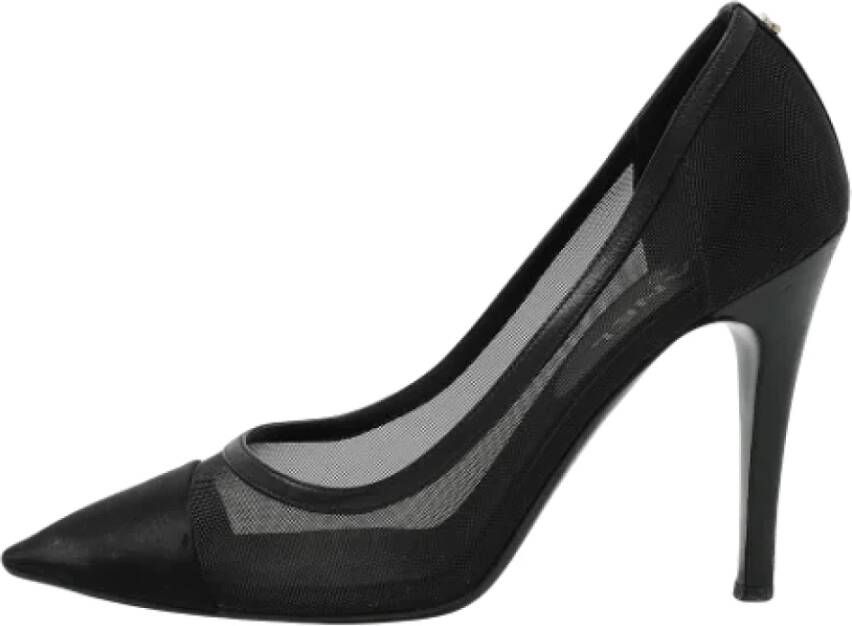 Chanel Vintage Pre-owned Mesh heels Black Dames