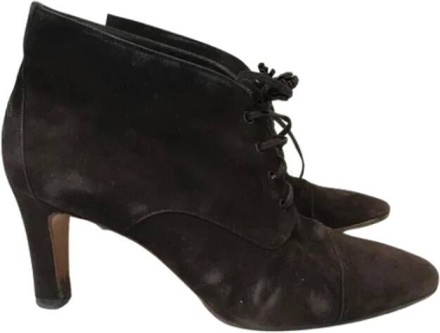 Chanel Vintage Pre-owned Suede boots Brown Dames