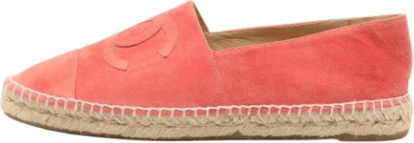 Chanel Vintage Pre-owned Suede flats Pink Dames