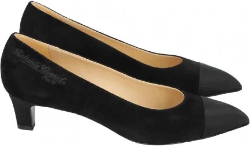 Chanel Vintage Pre-owned Suede heels Black Dames