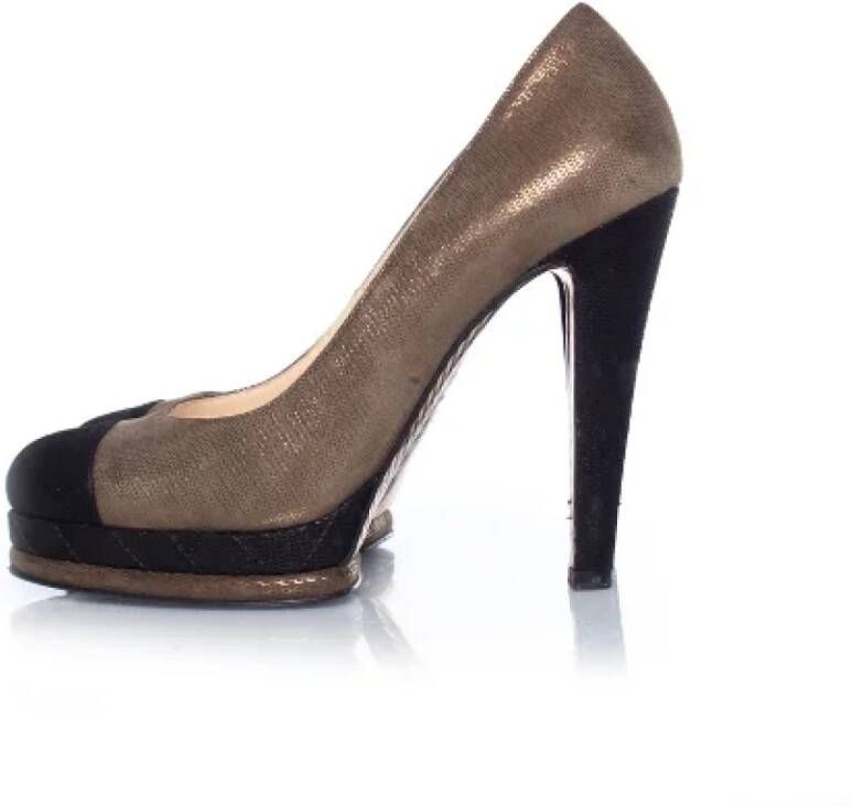 Chanel Vintage Pre-owned Suede heels Brown Dames