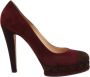 Chanel Vintage Pre-owned Suede heels Red Dames - Thumbnail 1