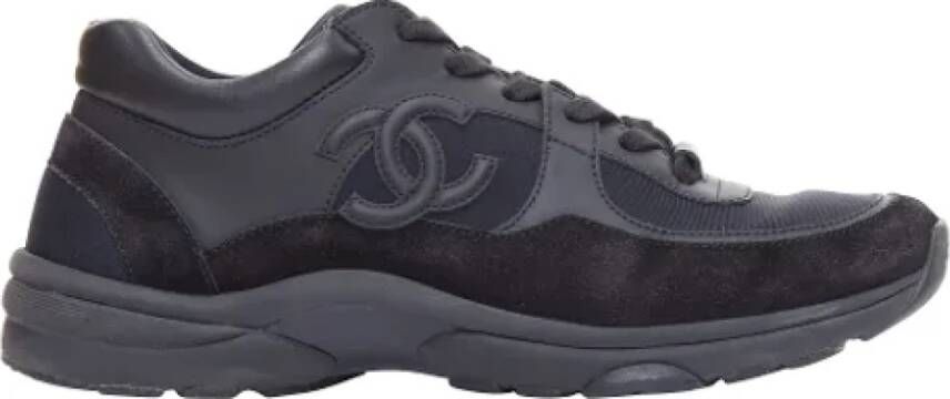 Chanel Vintage Pre-owned Suede sneakers Black Dames