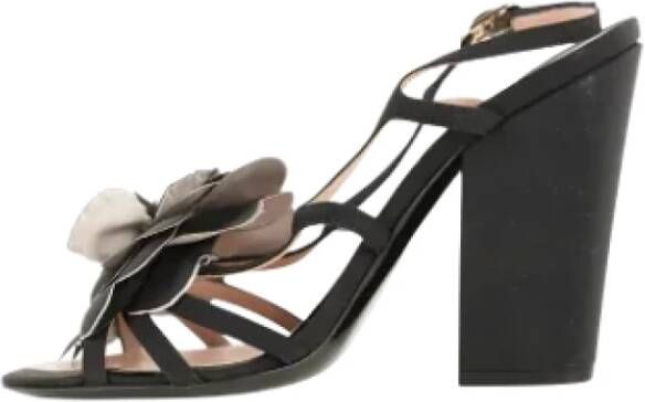 Chanel Vintage Tijdloze leren sandalen Black Dames