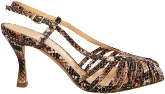Chantal 1962 Sandalo Slingback Spuntato in Pitone