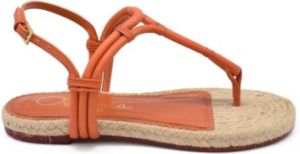 Charlotte Olympia Flat Sandals Oranje Dames