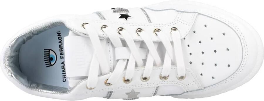 Chiara Ferragni Collection Witte Leren Sneakers met Metalen Accenten White Dames - Foto 3