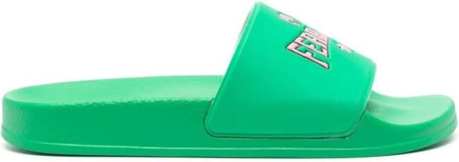 Chiara Ferragni Collection Bright Green Slider Sandalen Green Dames