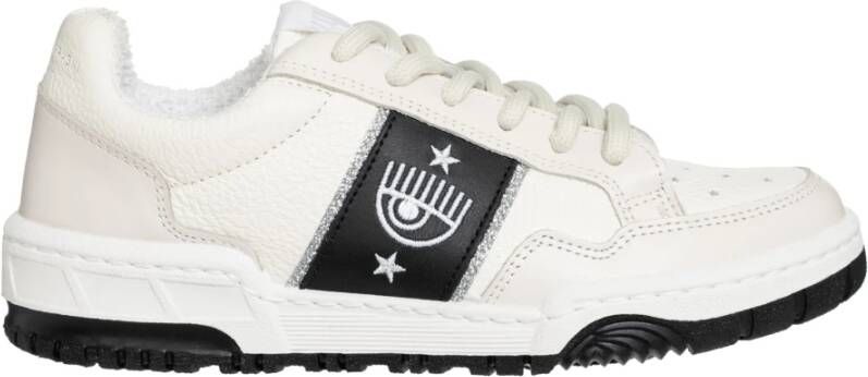 Chiara Ferragni Collection Off-White Cf-1 Leren Sneakers White Dames