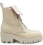 Chiara Ferragni Collection Geborduurde Denim Bootie Beige Dames - Thumbnail 1