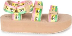 Chiara Ferragni Collection Platte sandalen Groen Dames