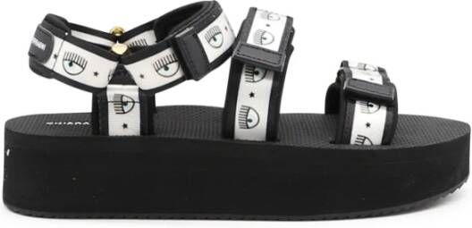 Chiara Ferragni Collection Platte sandalen Zwart Dames
