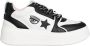 Chiara Ferragni Collection Witte zwarte leren lage school sneakers White Dames - Thumbnail 1